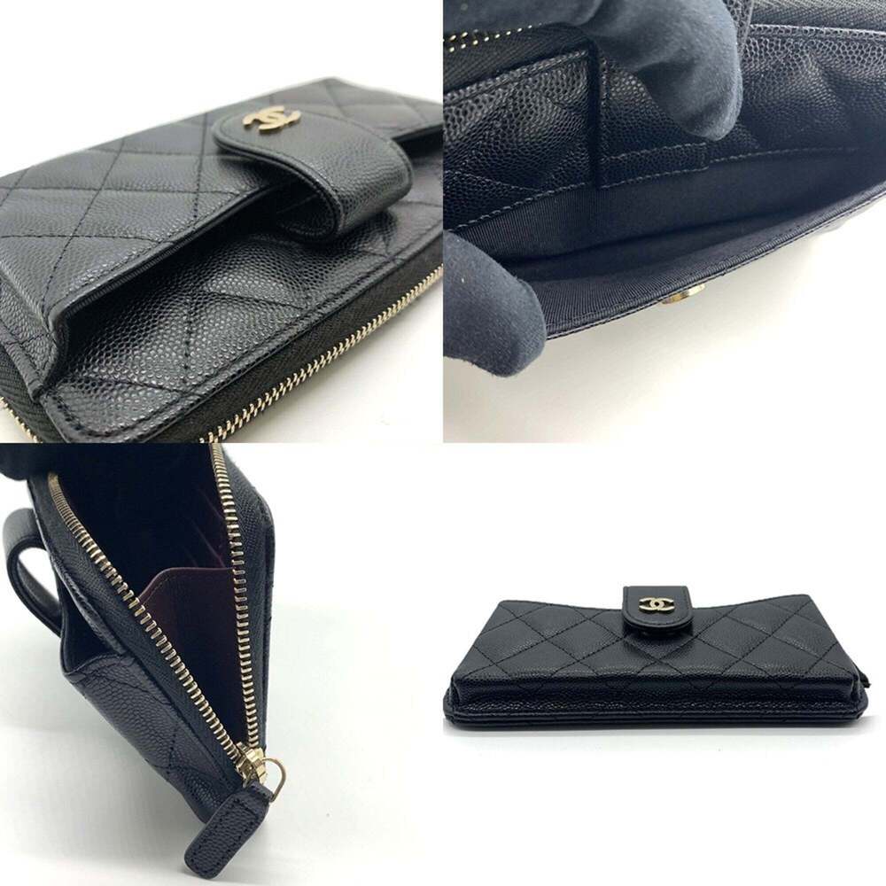 CHANEL Black Caviar Leather Pouch - Picture 5 of 6